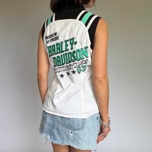 Harley Davidson White Sleeveless Vest
